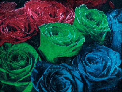 Rosen drei Farben